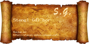 Stengl Gábor névjegykártya