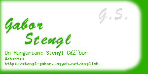 gabor stengl business card